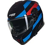 Nolan N80-8 Alfiere N-Com Casco - Negro Rojo Azul (2XL)