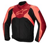 Alpinestars T-Jaws V4 Chaqueta textil de moto impermeable - Negro Rojo (4XL)