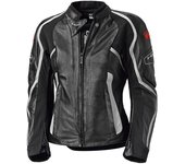 Held Namiko Chaqueta de cuero de motocicleta de la mujer - Negro Blanco (34)