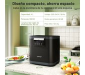 Costway Compostadora Eléctrica 4 L para Cocina Máquina de Compostaje Inteligente con Tapa Autolimpieza Pantalla LED Negro