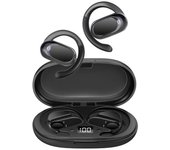 Promate Aerotune Open Ear Auriculares Deportivos Bluetooth 5.2 con Estuche de Carga Negro