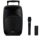 Altavoces Fonestar Portátiles Bluetooth 100W con micrófono UHF y trolley