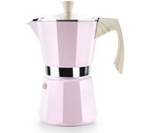 Cafetera Express Ibili Toscana Rosa Pastel 0,3L Aluminio Forjado 6-12 tazas Antiadherente