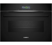 Horno eléctrico combinado Siemens CM776GKB1 45L Negro con control por voz y Home Connect