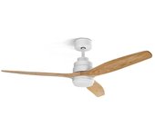 Ventilador de techo Ufesa Nepal 3 aspas madera, luz regulable, 6 velocidades, mando
