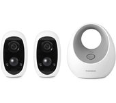 Kit de Videovigilancia Thomson Full HD 1080p 2 Cámaras Inalámbricas IP55 Visión Nocturna