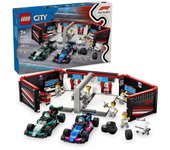 Lego City Garaje de F1 con Coches Mercedes-AMG y Alpine con Minifiguras Mecánicos 7+ Años