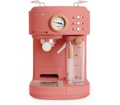 Create Thera Retro Pro Cafetera Express Semiautomática Depósito Café Molido1250W Naranja
