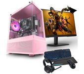 PC Racing Pack Gaming Rosa AMD Ryzen 5 8600G/16GB/1TB SSD + Monitor 24" FullHD + Combo Gaming