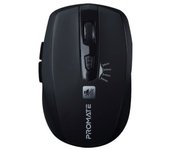 Promate Breeze Ratón Inalámbrico USB Nano Clic Silencioso 6 Botones 1600DPI Negro