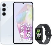 Samsung Pack Galaxy A35 5G 6/128GB Azul Libre + Galaxy Fit3 Gris Smart Band Batería 13 Días
