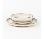 Vajilla de 12 piezas de porcelana marfil Olite