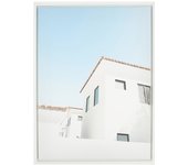 Cuadro con marco y cristal White Town 30x40cm