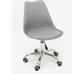 Silla de oficina con ruedas gris Tulip 48x55x45cm