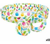 Piscina hinchable para niños intex piñas aros 248 l 132 x 28 x 132 cm (12 unidades)