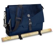 ENHANCE Edición coleccionista RPG Player's Essentials DND Bag - Dragon Hide Outdoor Messenger Bag se adapta a 2-4 libros, con ranura para portátil de 17 pulgadas, correas Battlemap (azul dragón)