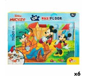 Puzzle infantil mickey mouse doble cara 108 piezas 70 x 1,5 x 50 cm (6 unidades)