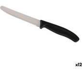 Set de cuchillos quttin negro plateado 6 piezas 21,2 cm (12 unidades)