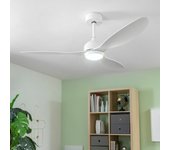 InnovaGoods® Ventilador de Techo con Mando a Distancia 36W de potencia, 6 Velocidades, Ventilador silencioso, 3 Aspas, 3 modos de uso (Invierno-Verano-Brisa marina), 3 modos iluminación 18W 52" Ø132cm