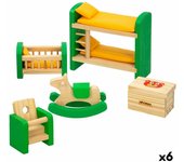 Dormitorio para casa de muñecas woomax (6 unidades)