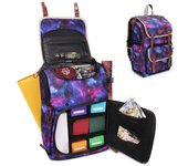 ENHANCE Mochila para Estuche de Naipes - Espacio para Carpetas de Cartas, Caja de Almacenamiento TCG, Soporte para Alfombrilla de Juego - Compatible con Magic The Gathering, YuGiOh, Pokemon (Galaxia)