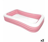 Piscina hinchable para niños intex 1050 l 305 x 56 x 183 cm rosa (2 unidades)