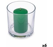 Vela perfumada 10 x 10 x 10 cm (6 unidades) vaso bambú