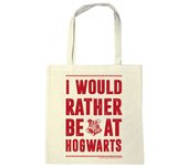 Logoshirt - Harry Potter - Preferiría estar en Hogwarts - Sac de courses - Sac Cabas réutilisables - natural - Diseño original con licencia