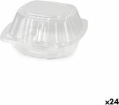 Bandejas para alimentos reutilizables algon burger 13 x 13 x 6,9 cm (5 piezas) (24 unidades)