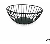 Panera my bar negro metal redonda 20 x 8 cm (12 unidades)