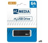 Pendrive mymedia negro 64 gb (10 unidades)