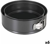 Molde desmontable quttin negro 20 x 6,8+24 x 7 cm 2 piezas (6 unidades)