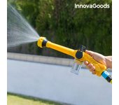 Innovagoods Pistola de agua a presión con tanque 8 en 1, color amarillo