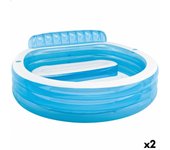 Piscina hinchable intex sillón azul blanco 590 l 229 x 79 x 218 cm (2 unidades)