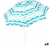 Sombrilla de playa aktive plateado 200 x 200 x 200 cm (4 unidades)