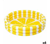 Piscina hinchable para niños intex limón 147 x 33 x 147 cm amarillo (6 unidades)