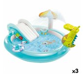 Piscina hinchable para niños intex parque de juegos cocodrilo 201 x 84 x 17 cm (3 unidades)
