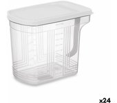 Kinvara Organizador para Nevera Gris Transparente Plástico 2,5 L 20,5 x 17 x 13 cm (24 Unidades)