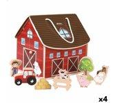 Playset woomax granja 9 piezas 4 unidades 19 x 18 x 19 cm
