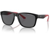 A|X ARMANI EXCHANGE Ax4135sf Low Bridge Fit - Gafas de sol cuadradas para hombre, negro, gris, mate, polarizado, (Matte Black/Grey Polarized), 59 mm