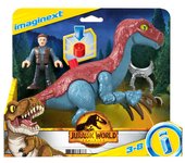 Fisher-Price Imaginext Jurassic World Therizinosaurus, Dinosaurio de Juguete, Regalo para niños +4 años (Mattel GVV63)