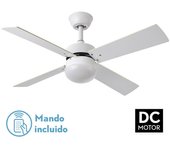 Ventilador dc sofia 2xe27 blanco 4 aspas rev.blanca - haya 40x107d c - remoto temporizador