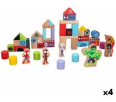 BigBuy Juguetes Playset Spidey Amazing Friends 50 Piezas 4 Unidades 8 x 9,5 x 1,5 cm