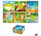 Puzzle 3d lisciani 4 piezas 22 x 23 x 1 cm (6 unidades) animales