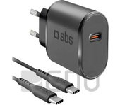 SBS TEKITTRTC15W cargador de dispositivo móvil Universal Negro Corriente alterna Carga rápida Interior
