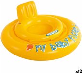Flotador de bebé intex amarillo 70 x 25 x 70 cm (12 unidades)