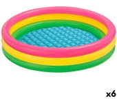 Piscina hinchable para niños intex sunset aros 275 l 147 x 33 x 147 cm (6 unidades)