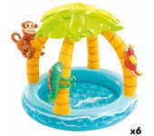 Piscina hinchable para niños intex animales isla 45 l 102 x 89 x 102 cm (6 unidades)