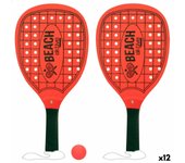 Palas de playa con pelota aktive 20 x 40 cm (12 unidades)