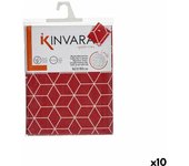 Kinvara Mantel Loneta Antimanchas Abstracto 140 x 180 cm Granate (10 Unidades)